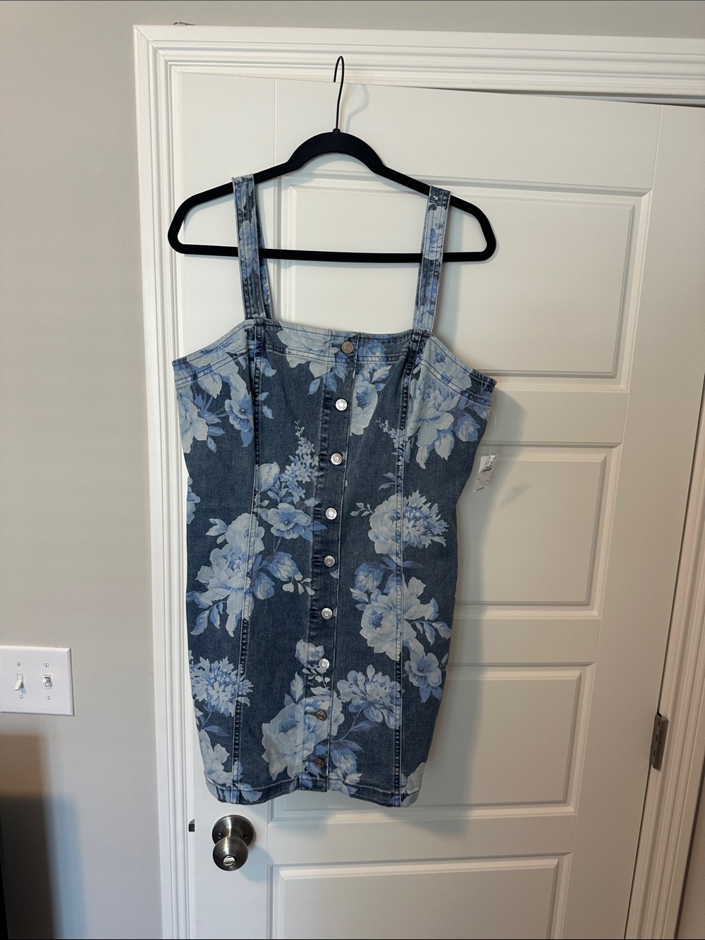 GAP Blue Floral Denim Mini Dress